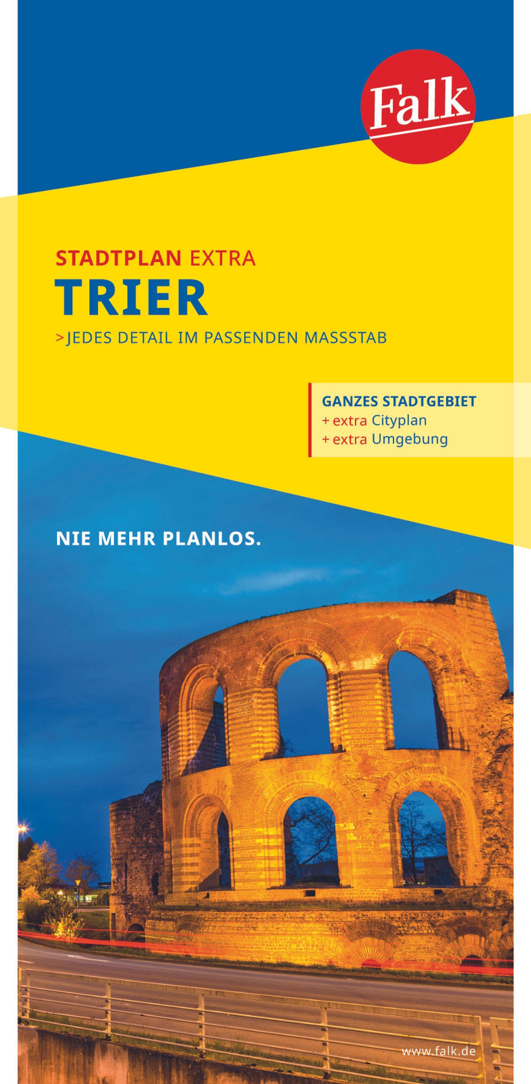 FALK STADTPLAN EXTRA Trier 1:20 000 (Land-)Karte Deutsch 2020