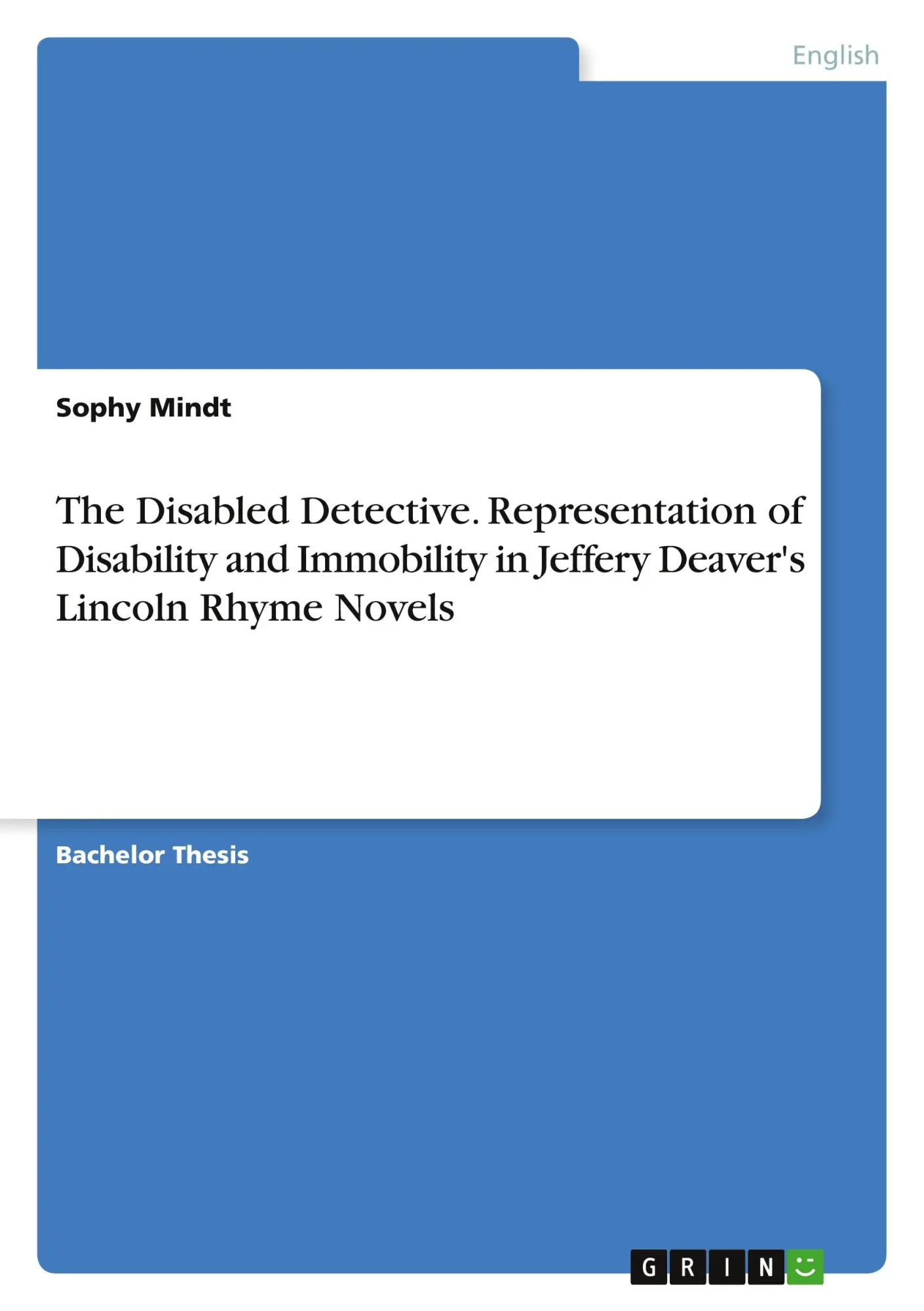 The Disabled Detective. Representation Of Disability And Immobility In...-image