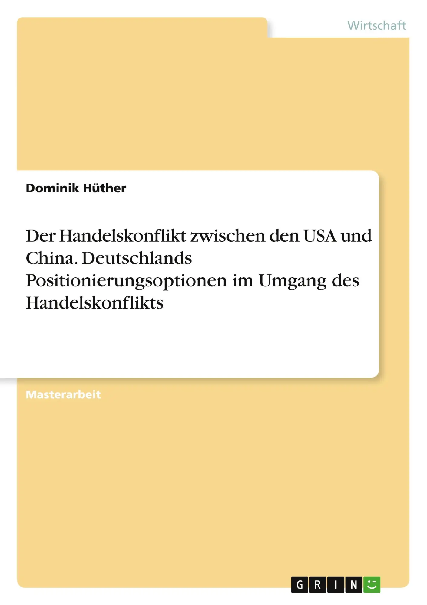 Der Handelskonflikt Zwischen Den USA Und China. Deutschlands...-image