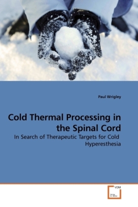 Cold Thermal Processing in the Spinal Cord / In Search of Therapeutic Targets for Cold Hyperesthesia / Paul Wrigley / Taschenbuch / Englisch / VDM Verlag Dr. Müller / EAN 9783639103434 - Wrigley, Paul