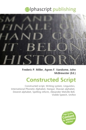 Constructed Script / Frederic P. Miller (u. a.) / Taschenbuch / Englisch / Alphascript Publishing / EAN 9786130633868 - Miller, Frederic P.