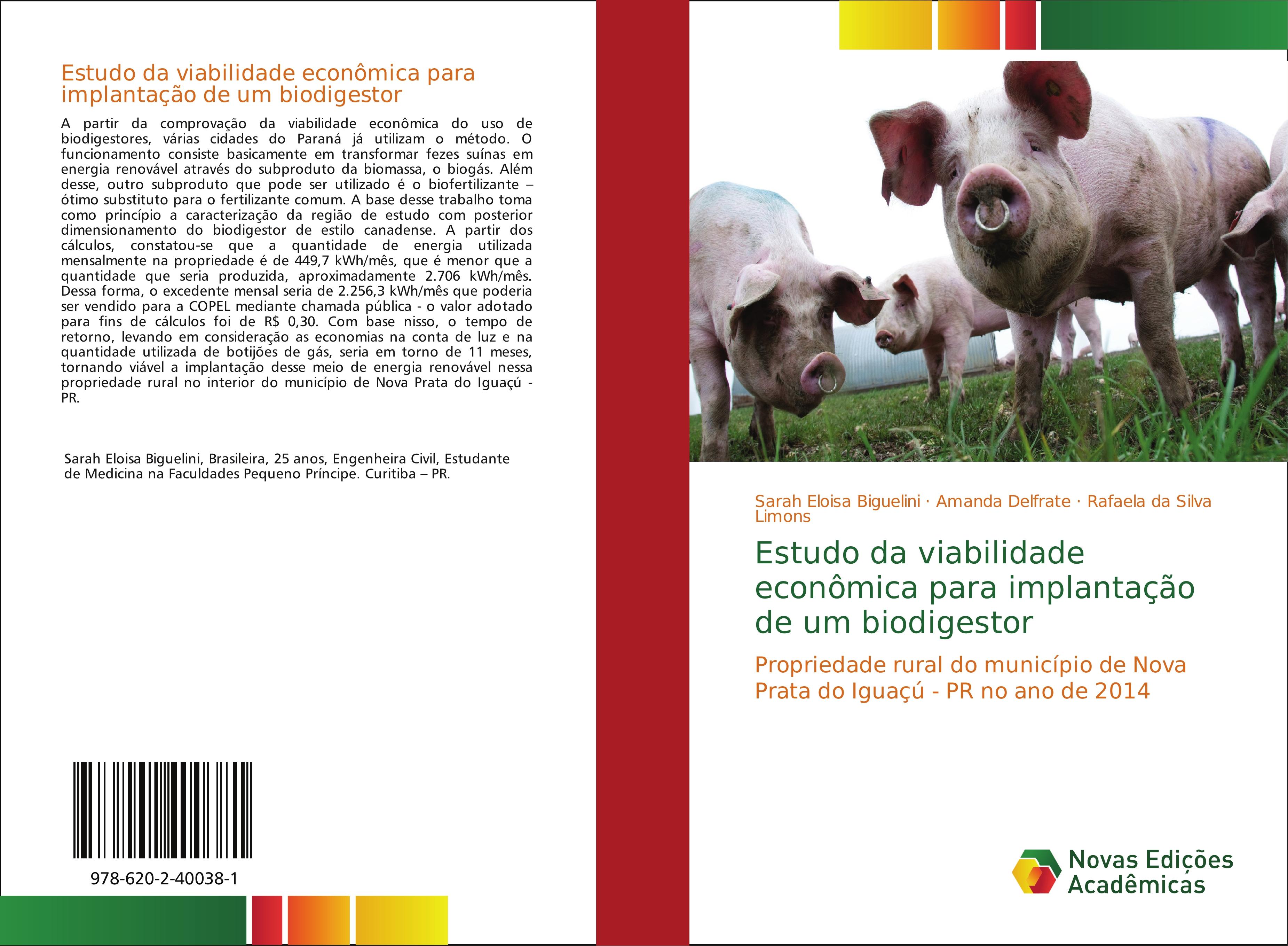 Estudo da viabilidade econômica para implantação de um biodigestor / Propriedade rural do município de Nova Prata do Iguaçú - PR no ano de 2014 / Sarah Eloisa Biguelini (u. a.) / Taschenbuch / 2018 - Biguelini, Sarah Eloisa