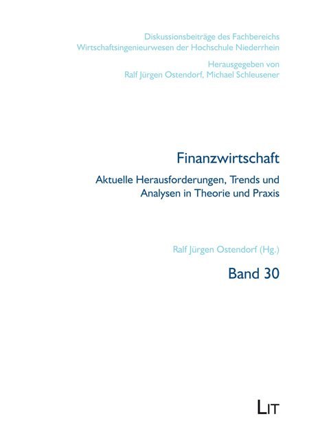 Finanzwirtschaft  Aktuelle Herausforderungen, Trends und Analysen in Theorie und Praxis  Ralf Jürgen Ostendorf  Taschenbuch  Deutsch  2020 - Ostendorf, Ralf Jürgen