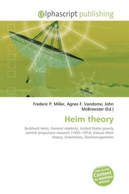 Heim theory / Frederic P. Miller (u. a.) / Taschenbuch / Englisch / Alphascript Publishing / EAN 9786130084295 - Miller, Frederic P.